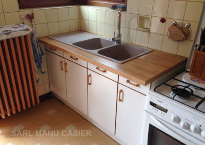 Rénovation évier de cuisine Manu Casier Thonon