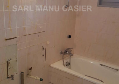 Rénovation salle de bain en cours Manu Casier Thonon